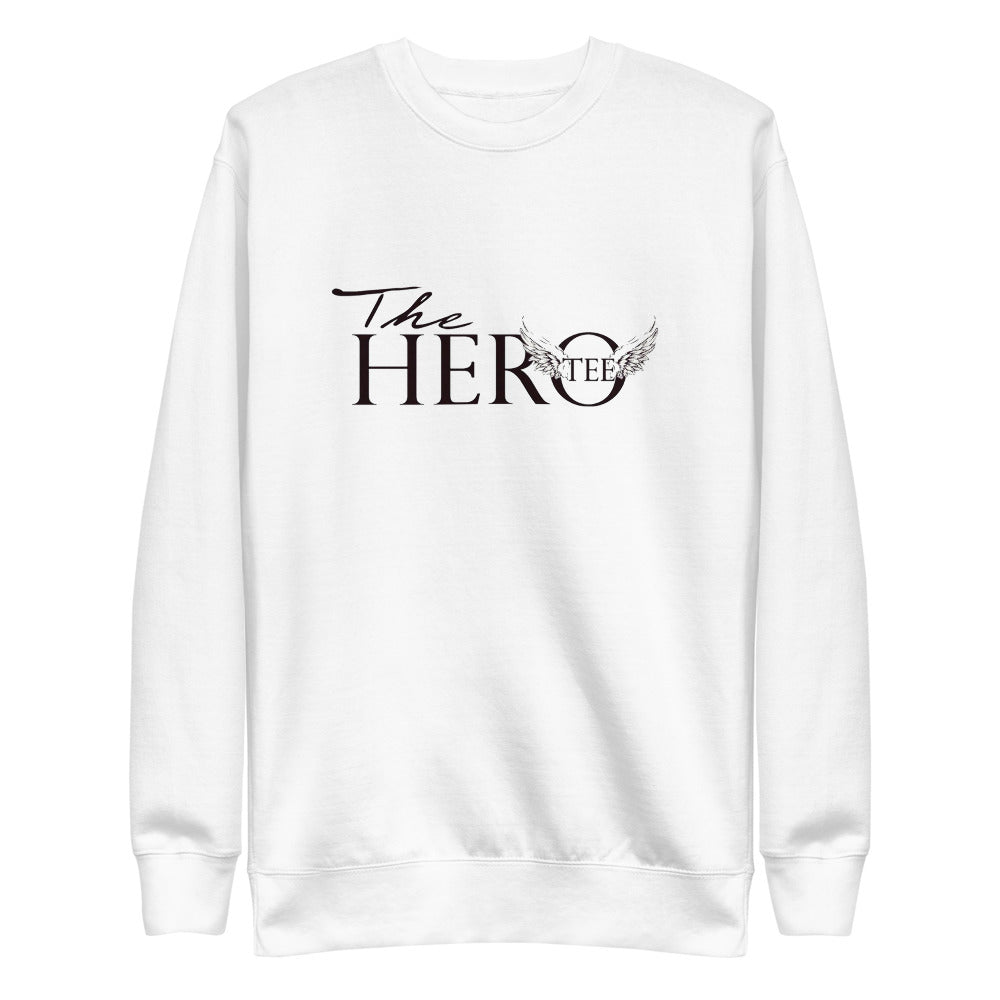 The Hero Tee Logo Unisex Fleece Pullover (White)